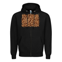 Black leopard background Zipper Hoodie - BarkalooDesign