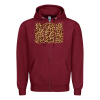Burgundy leopard background Zipper Hoodie - BarkalooDesign