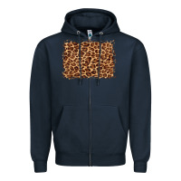 Navy leopard background Zipper Hoodie - BarkalooDesign