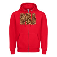Red leopard background Zipper Hoodie - BarkalooDesign