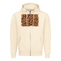 Sandshell leopard background Zipper Hoodie - BarkalooDesign