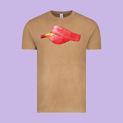 Red Softball Visor Fa Element Vintage Tee Designed By Fadigitalartstudio