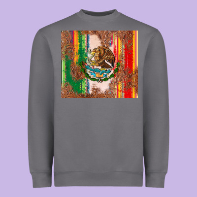 Mexican Flag Serape Heavyweight Sweatshirt Designed By Cts Tumbler Store