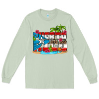 Matcha puerto rico and flowers with frog Long Sleeve Tee - AdoDesignShop