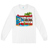 White puerto rico and flowers with frog Long Sleeve Tee - AdoDesignShop