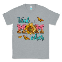 Heather Grey tired mom vibes Classic Tee - AdoDesignShop
