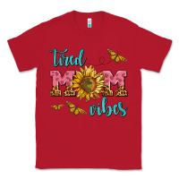 Red tired mom vibes Classic Tee - AdoDesignShop
