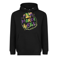 Black mardi gras Heavyweight Hoodie - MaliasSmallBusiness