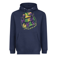 Navy mardi gras Heavyweight Hoodie - MaliasSmallBusiness