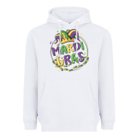White mardi gras Heavyweight Hoodie - MaliasSmallBusiness