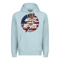 Blue Mist Western Stars and Stripes 4th of July Premium Hoodie - LillyAllenDesigns