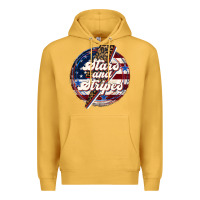 Mustard Western Stars and Stripes 4th of July Premium Hoodie - LillyAllenDesigns