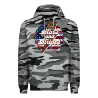 Slate Camo Western Stars and Stripes 4th of July Premium Hoodie - LillyAllenDesigns