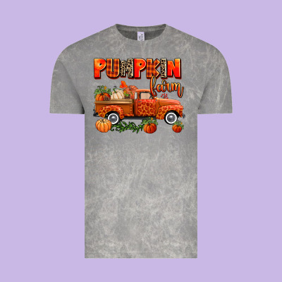 Pumpkin Farm Truck Vintage Tee Designed By Adodesignshop