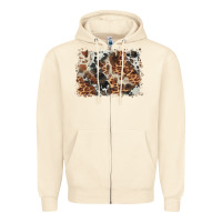 Sandshell cowhide leopard background Zipper Hoodie - BarkalooDesign
