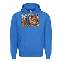 True Royal cowhide leopard background Zipper Hoodie - BarkalooDesign