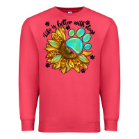 Cardinal life is better with dogs Premium Sweatshirt - NancyCooperArtShop
