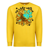 Lemon life is better with dogs Premium Sweatshirt - NancyCooperArtShop