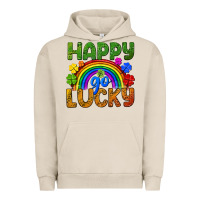 Pigment French Oak Happy go lucky LGBTQ+ Urban Hoodie - NancyCooperArtShop