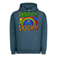 Pigment Midnight Navy Happy go lucky LGBTQ+ Urban Hoodie - NancyCooperArtShop