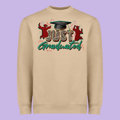 Just Graduated Heavyweight Sweatshirt Designed By Zillion Design Studio