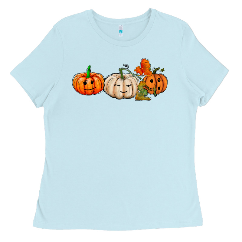 Pumpkins Face Ladies Tee by AdoDesignShop | Teevron