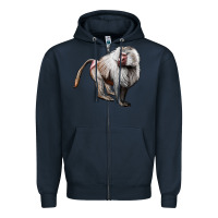 Navy baboon Zipper Hoodie - LillyAllenDesigns
