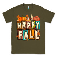 Army Green happy fall Classic Tee - Artiststas