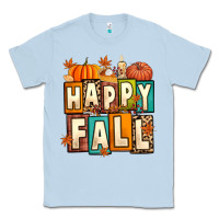 Dusty Blue happy fall Classic Tee - Artiststas