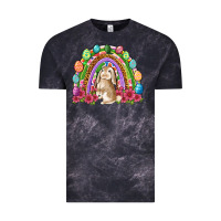 Cloud Black Easter rainbow Bunny Easter Day Vintage Tee - Neo Western