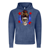 Vintage Denim American mom skull Vintage Hoodie - Zillion Design Studio