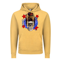 Vintage Mustard American mom skull Vintage Hoodie - Zillion Design Studio