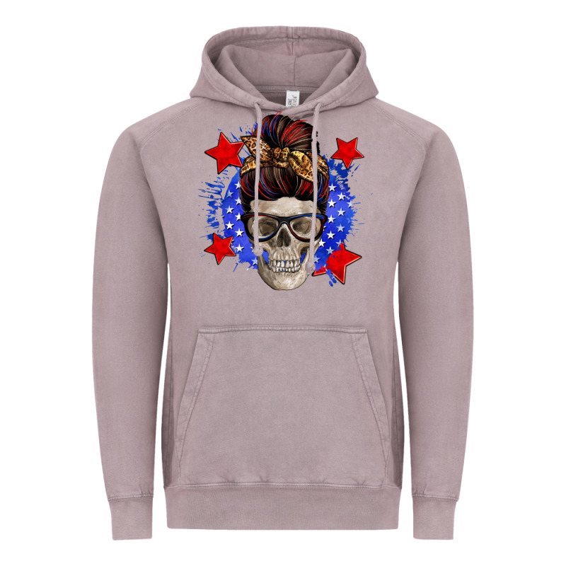 American Mom Skull Vintage Hoodie by Zillion Design Studio | Teevron