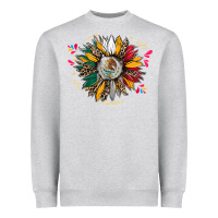 Heather Grey mexican sunflower Heavyweight Sweatshirt - CTS Tumbler Store
