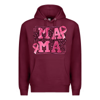 Burgundy Breast Cancer Awareness mama Premium Hoodie - LillyAllenDesigns