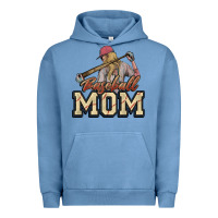 Pigment Pebble Blue Baseball Mom Urban Hoodie - NancyCooperArtShop
