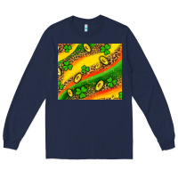 Navy st patricks coin and shamrock Long Sleeve Tee - AdoDesignShop