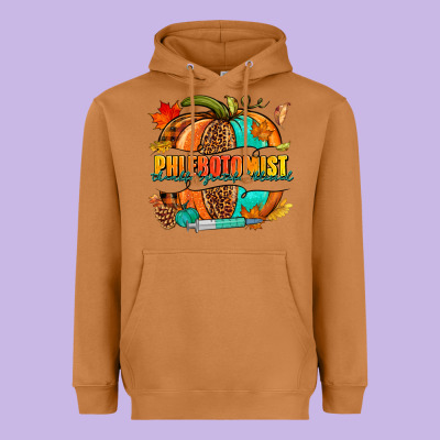 Phlebotomist Pumpkin Heavyweight Hoodie Designed By Nancycooperartshop