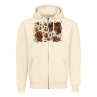 Sandshell cowhide background Zipper Hoodie - BarkalooDesign