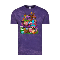 Cloud Purple Easter gnomies truck Easter Day Vintage Tee - Neo Western