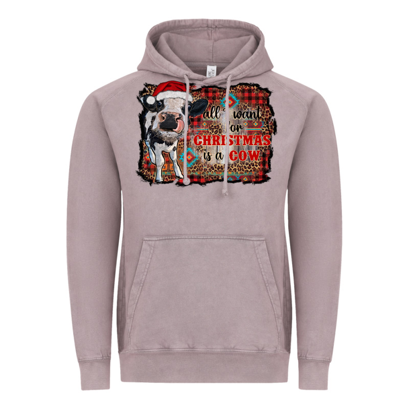All I Want For Christmas Is A Cow Aztec Vintage Hoodie by RanaPortraitStore | Teevron