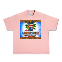 Salmon all American girl Urban Heavy Tee - HRA Design Shop