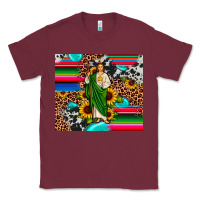 Burgundy san judas leopard cowhide gemstone Classic Tee - JahusDesignShop