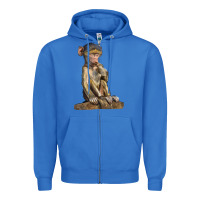 True Royal Baby Baboon Illustrations Zipper Hoodie - LillyAllenDesigns