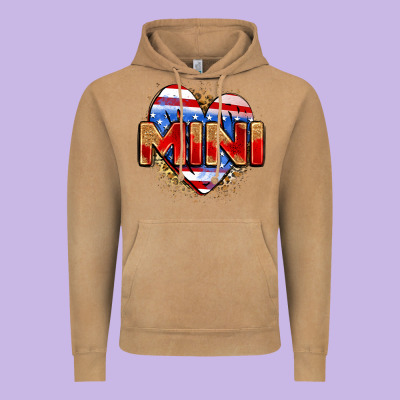 American Mini Heart Vintage Hoodie Designed By Zillion Design Studio