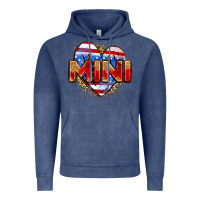Vintage Denim American mini heart Vintage Hoodie - Zillion Design Studio