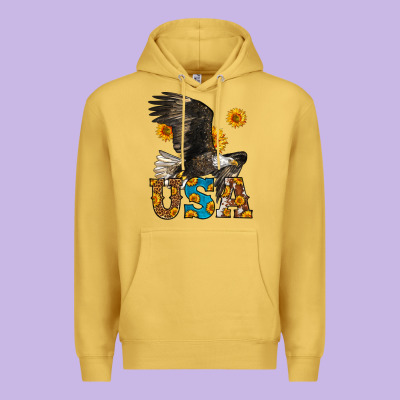 Western Usa Eagle 4th Of July Premium Hoodie Designed By Lillyallendesigns