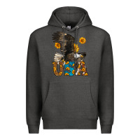 Charcoal Heather Western Usa Eagle 4th of July Premium Hoodie - LillyAllenDesigns