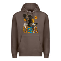 Coffee Western Usa Eagle 4th of July Premium Hoodie - LillyAllenDesigns