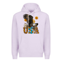 Lilac Western Usa Eagle 4th of July Premium Hoodie - LillyAllenDesigns